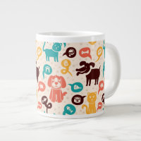 Motif avec les chats et les chiens drôles