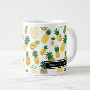 Tasse Géante Motif branché d'ananas Ajouter votre nom