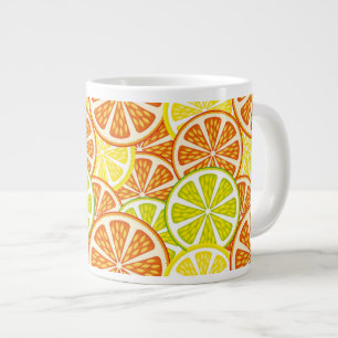 Tasse Géante motif d'agrumes