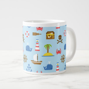 Tasse Géante Motif d'art maritime Pixel
