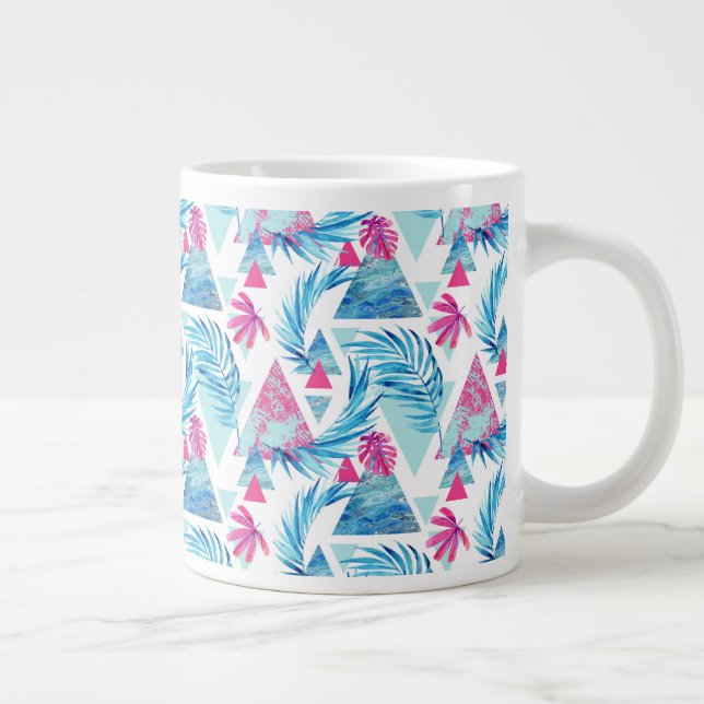 Tasse Géante Motif de feuilles tropicales Abstraites (Droite)