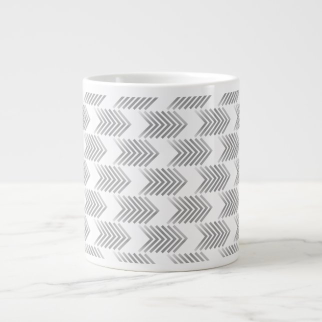 Tasse Géante Motif de la flèche de la tribu gris (Devant)