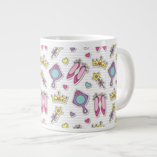 Tasse Géante motif de princesse de papillon (Devant droit)