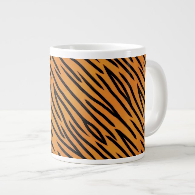 Tasse Géante Motif de rayure de tigre (Devant droit)