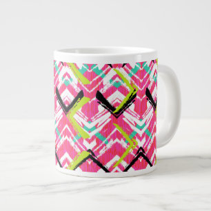 Tasse Géante Motif de zag de Zig rose-main