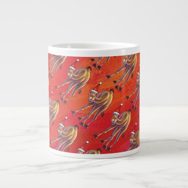 Tasse Géante Motif Festif Camel En Rouge (Devant)