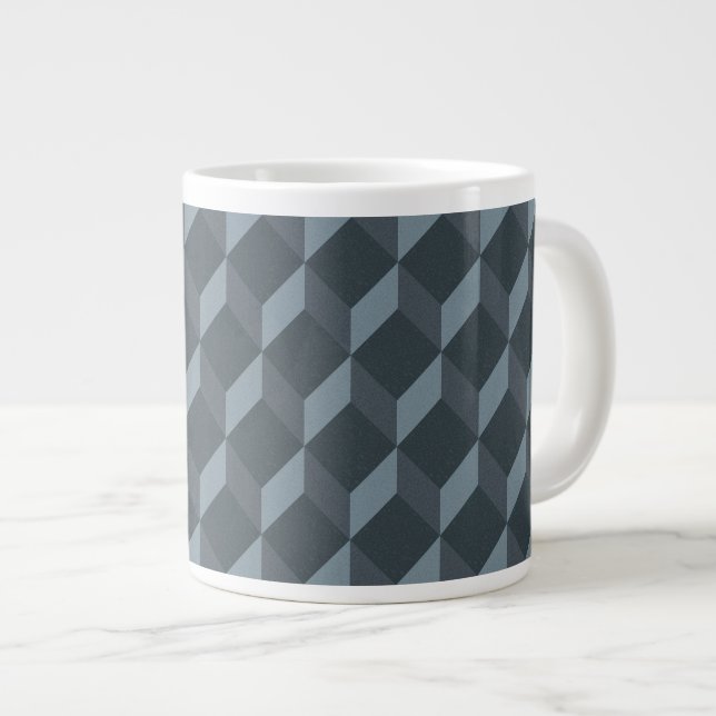 Tasse Géante Motif géométrique abstrait d'arrière - plan (Devant droit)