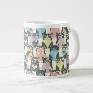 Tasse Géante Motif Hipster Cute Cats