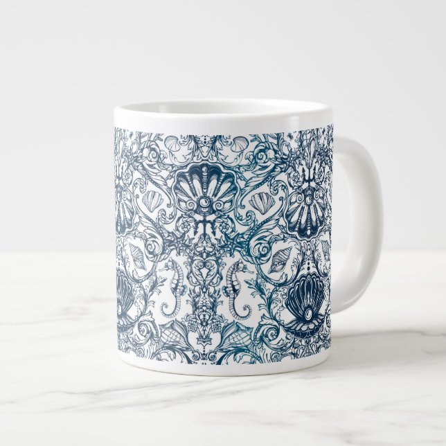 Tasse Géante Motif maritime Vintage (Devant droit)
