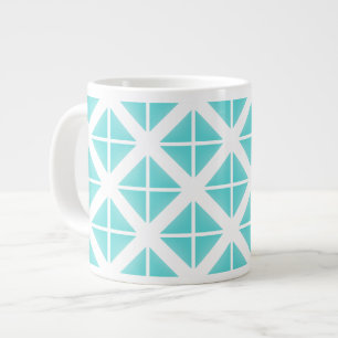 Tasse Géante Motif Triangle tendance Turquoise