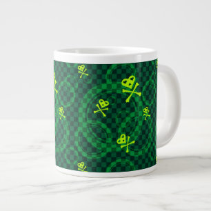 Tasse Géante Motif vert d'Emo avec des cercles