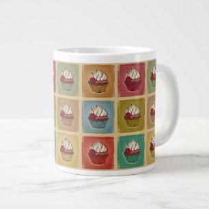 Tasse Géante motif Vintage en cupcakes
