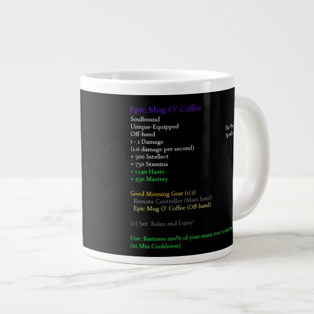 Tasse Géante Mug de café WoW de Warcraft (Devant droit)