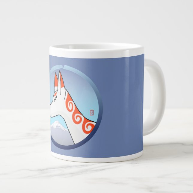 Tasse Géante Mug de Kitsune (renard surnaturel) (Devant droit)