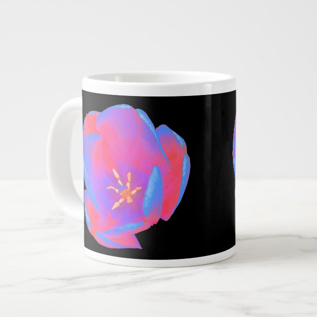 Tasse Géante Mug de Tulipe fluorescente (Devant gauche)