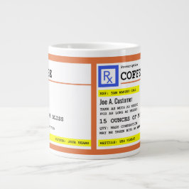 Tasse Géante Mug Jumbo de café d'ordonnance avec nom personnali