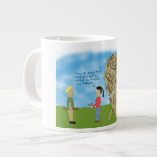 Tasse Géante Mug Valentine en bois
