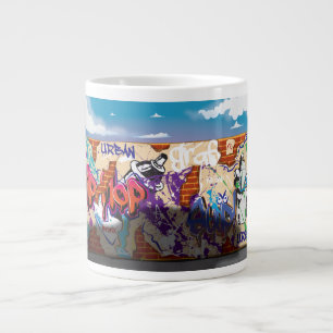 Tasse Géante Mur de graffiti de hip hop urbain.