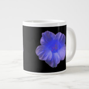 Tasse Géante Musique bleue à fleurs de Nasturtium