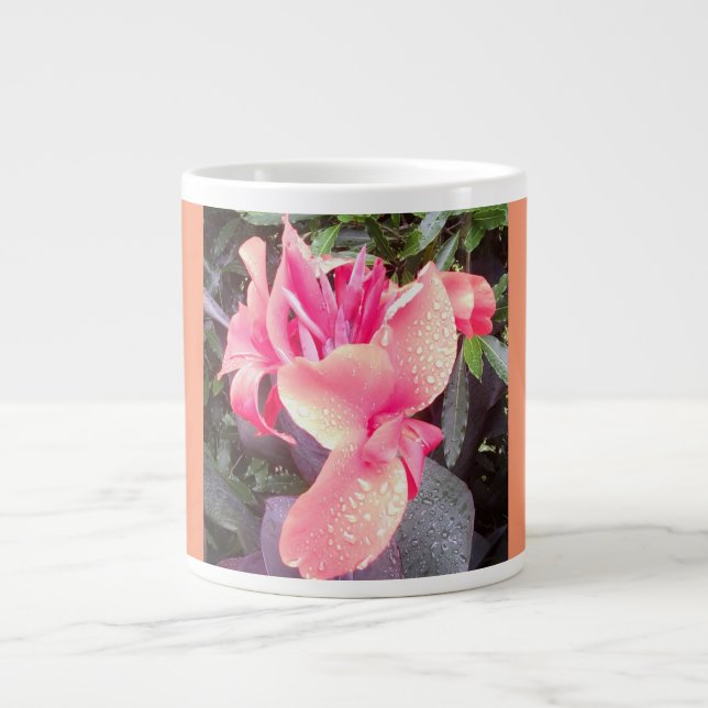 Tasse Géante Musique photo Jumbo Pink Canna Lily (Devant)