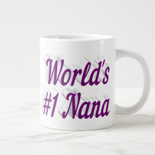 Tasse géante Nana violet demi-texte café