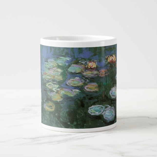 Tasse Géante Nénuphars de Claude Monet, Fleurs Vintages (Devant)