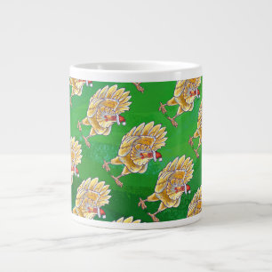 Tasse Géante Noël Du Poulet Sur Vert