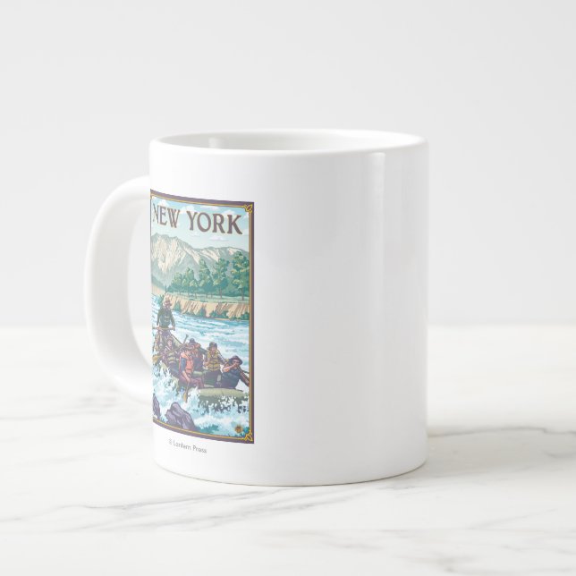 Tasse Géante Nouveau YorkRiver transportant la scène par radeau (Devant gauche)