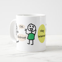 OK Reboot & Go Away Jumbo Mug par RoseWrites