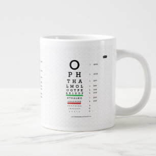 Tasse Géante Ophtalmologie Perles d'acuité visuelle Mug