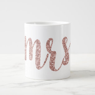 Tasse Géante or Rose Mme mug, police de parties scintillant