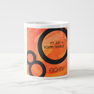 Tasse Géante Orange 80 Anniversaire de la Décennie