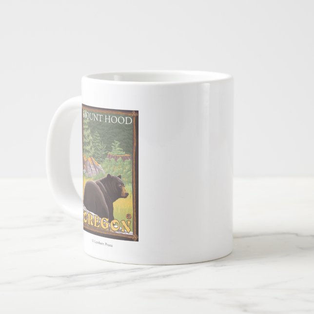 Tasse Géante Ours noir en forêt - Mont Hood, Oregon (Devant gauche)