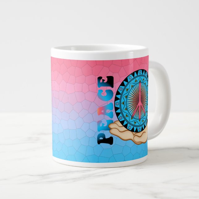 Tasse Géante Paix ~ Soleil (Devant droit)