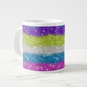 Tasse Géante Parties scintillant arc-en-ciel