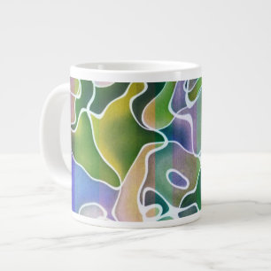 Tasse Géante Pastel Abstrait Stripes Jumbo Mug
