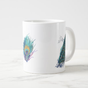 Tasse Géante Pavillon bleu avec de belles plumes de queue
