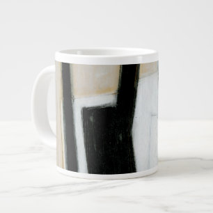 Tasse Géante Peinture Abstraite en noir et blanc