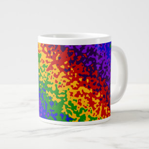 Tasse Géante Peinture arc-en-ciel colorée découpe l'art Abstrai