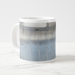 Tasse Géante Peinture gris et bleu Abstrait
