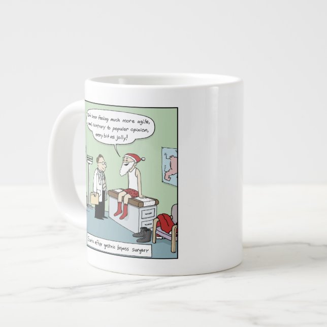 Tasse Géante Père Noël après la chirurgie gastrique de contourn (Devant gauche)