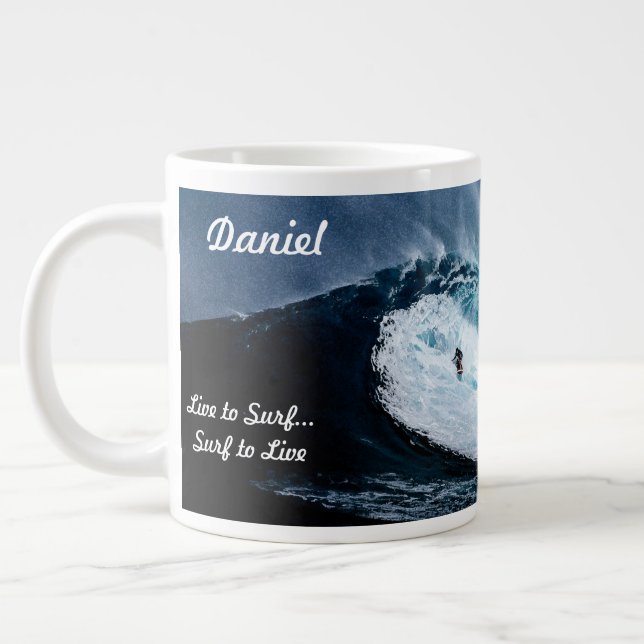 Tasse Géante Personnalisé Surfer Coffee Cup Surf Thème (Gauche)