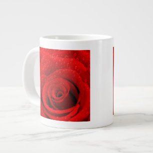 Tasse Géante Photo d'arrière - plan de rose rouge