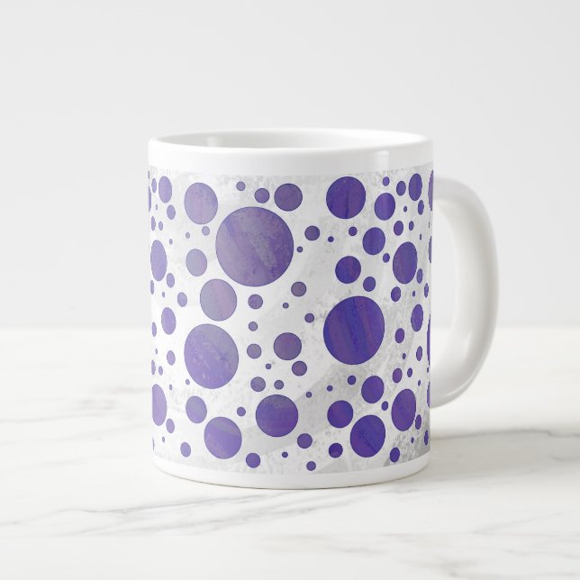 Tasse Géante Pointe Polka Smear Blueberry (Devant droit)