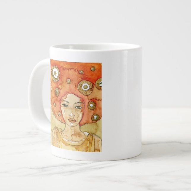 Tasse Géante Portrait d'une belle fille (Devant gauche)