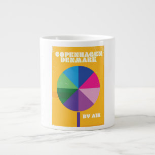 Tasse Géante poster de voyage vintage Copenhagen, Danemark