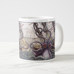 Tasse Géante Poulpe géant et chavirement de la porcelaine