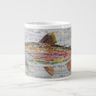 Tasse Géante Rainbow Trout Collage Coffee Mug par C.E.Blanc