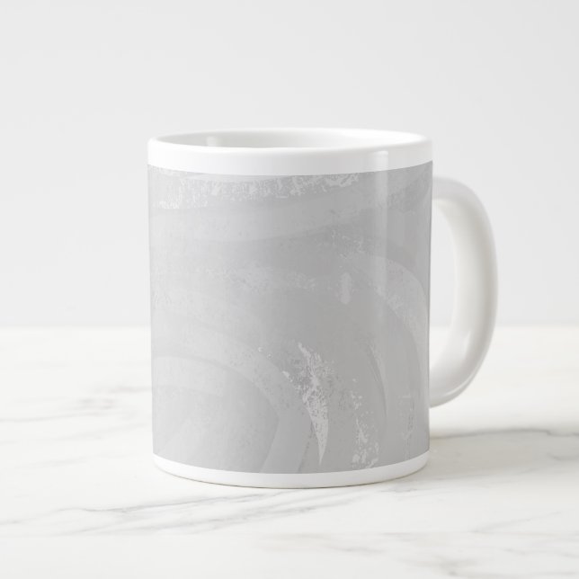 Tasse Géante Rainy Sky Grey Swirl (Devant droit)
