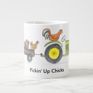 Tasse Géante Remorque complètement des poules